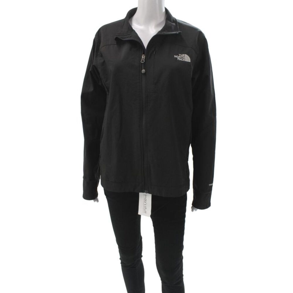 The North Face Womens Black Basic Jacket Polyester Long Sleeve Size L
